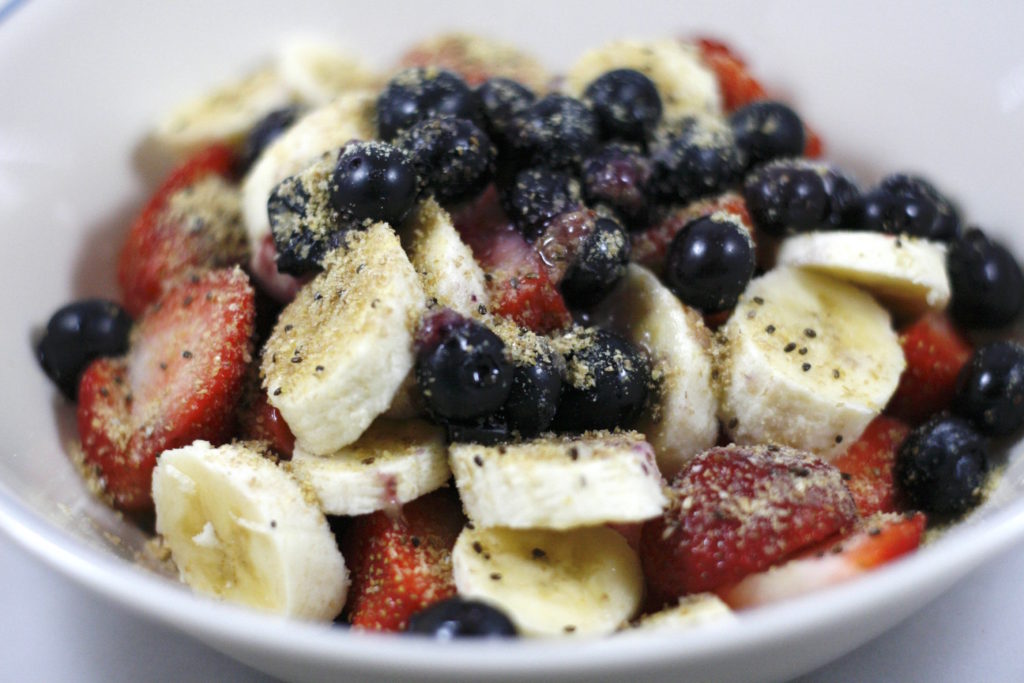 Breakfast fruit bowl