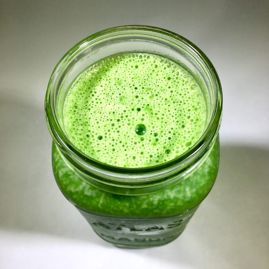 Tropical green smoothie with kale